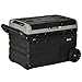 Outsunny Kühlbox Auto 40L mit LED-Beleuchtung Kompressor Autokühlschrank mit Griffe Transportrollen Boot Camper Reisen 12/24V DC und 110-240V AC Grau+Schwarz