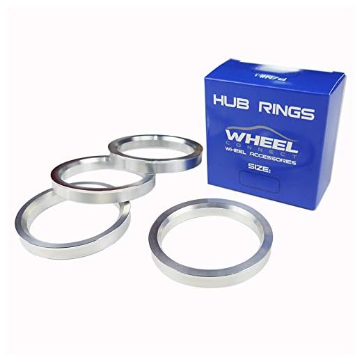 WHEEL CONNECT Hub Centric Rings 73.1 to 64.1, Aluminium Alloy Hubrings 64.1 to 73.1,Set of 4, O.D:73.1-I.D:64.15 (64.1) mm. A