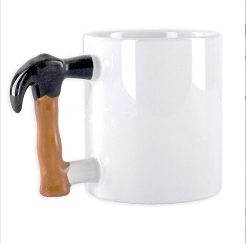 GetTen 1Piece Creative Ceramic Hammer Shaped Coffee Mug Cup