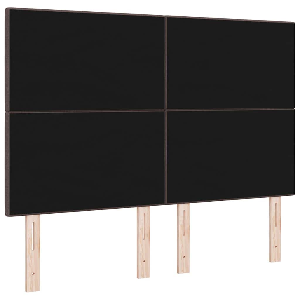 Cabecero de cama de piel sintética de 160 cm, color marrón oscuro