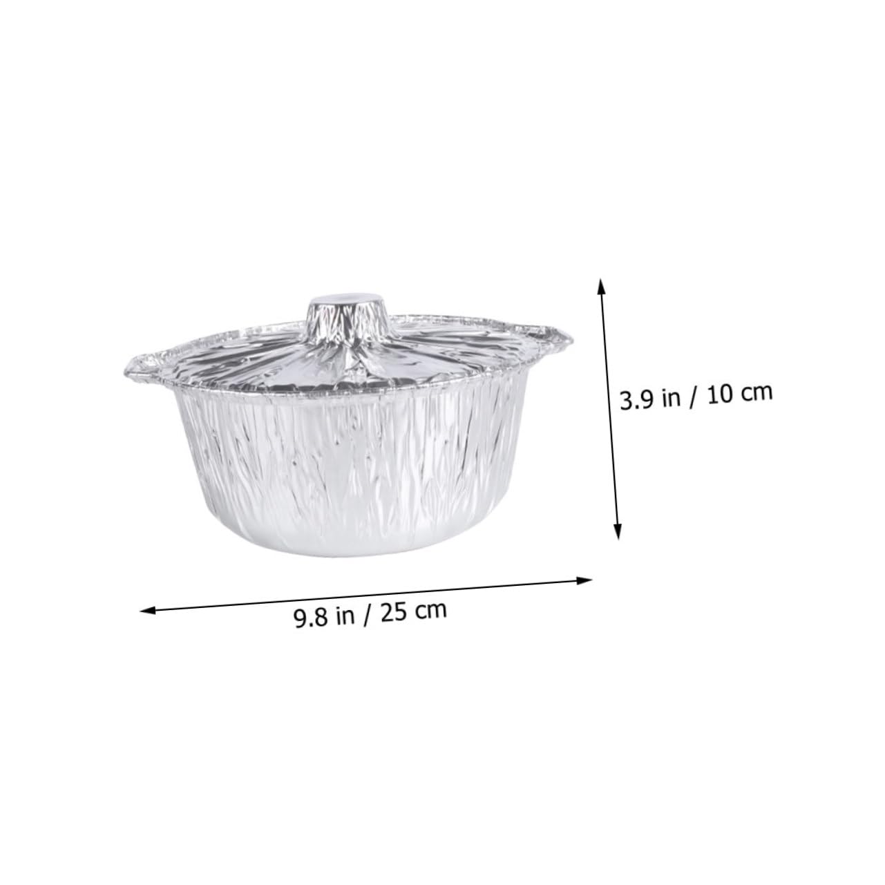 Unomor Reusable Tin Foil Pot Easy BBQ Container Leakproof Packing Box for Food Storage Transport for Outdoor Activities