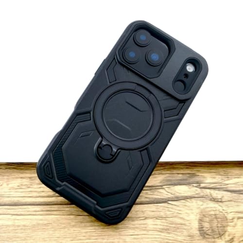 Coque iPhone 16 Pro Max antichoc aimantée noire et protection chargeur MagSafe