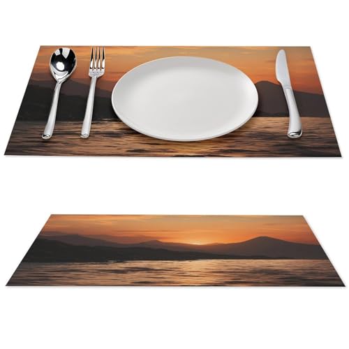 Set de table antidérapant lavable pour repas de famille et décoration de table nature