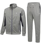 Little Donkey Andy Quick Dry Mens Track Suits 2 Piece Set, Stretch Durable Jogging Suit for Men B...