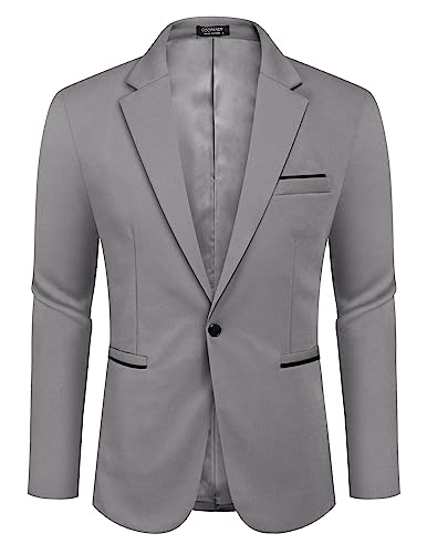 Image of COOFANDY Men's Casual Blazer Jacket Slim Fit Sports Coat Business Suit Jackets One Button