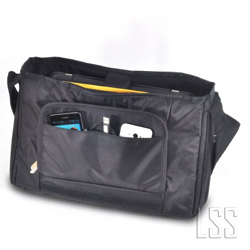 LSS 15” 15.6 inch Laptop Padded Compartment Shoulder Messenger Bag, Carrying Case for 14" 15" 15.6" & Smaller Size Notebook4
