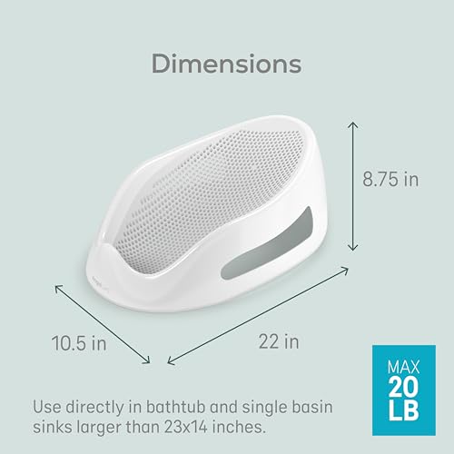 Image of Angelcare Baby Bath Support Bundle, Rinser, Thermometer & Towel, Gray | Soft-touch bath support, rinser, thermometer, and towel create a safe newborn bath routine with easy temperature monitoring.