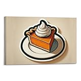 American Pumpkin Pie Aufkleber mit Schlagsahne, Retro-Stil, 