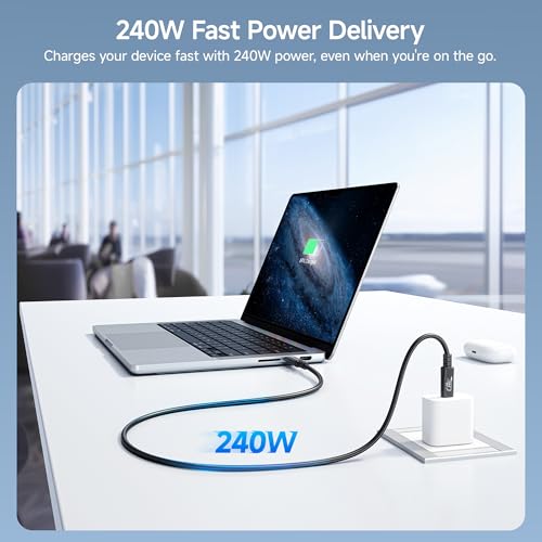 Image of Cable Matters [USB-IF Certified] 20Gbps USB4 Cable, 6.6ft | [8K@30Hz / 4K@120Hz Video, 240W Charging, 20Gbps Data Transfer] USB 4 Cable Compatible with Thunderbolt 4, MacBook, XPS