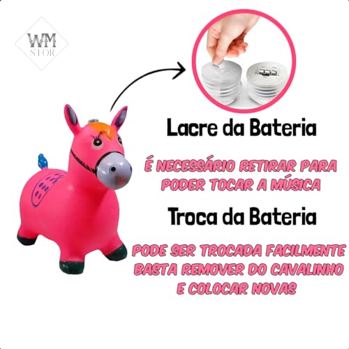 Cavalinho Upa Upa Brinquedo Musical Pula Pula Infantil Pocoto Do Gugu - Emite Som Borracha Resistent