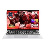 Ordenador Portáti de 15,6 pulgadas Celeron N4000, PC Portátil 12GB RAM LPDDR4 256GB SSD FHD 1920 x 1080, Computadora portátil con USB 3.0, WiFi, mini HDMI, BT4.2, compatible con expansión SSD 1TB
