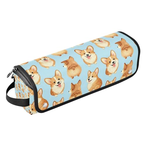 2-en-1 Estuche de Viaje para Plancha Rizada y Alfombrilla Resistentes al Calor Bolsillo Organizadores para Plancha, Rizadora y Secadora Azul Dog miniatura 1