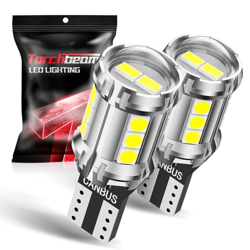 Torchbeam 921 LED Bulb Reverse Light 1000% Brighter with 3030SMD LED Chips, T15 906 904 916 W16W 912 LED Bulb with Projector Replacement for Tail backup reverse Lights, 6000K White, Pack of 2
