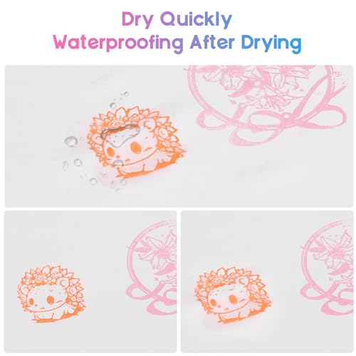 image for CraftyManor Mini 8 Color Pigment Ink Pads for Stamps, Fingerprint Ink 