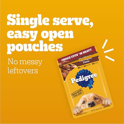 Image of Pedigree Choice Cuts Wet Dog Food Pouch, Grill Inspired, 3.5 oz, 18 Count