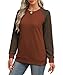 Ohhettm Sweatshirt for Women Crewneck 2026 Fashion Cable Knit Long Sleeve Loose Lightweight Sweater Fall Pullover Blouses Top Mocha Brown L