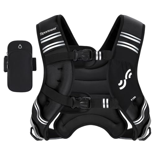 Sportneer Weighted Vest for Running Training 3.6 kg/ 5.4kg/ 6.8 kg/ 9kg/ 11kg Weight Vest with Reflective Stripe Running Vest for Workout Strength Training Fitness Muscle Building Weight - Image 9