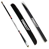 FINNECT Xroma Multi-Section Telescopic Rod Stream All-Purpose Fishing Ultralight for Rivers, Banks, Lakesides, Streams, 15.7ft, Red