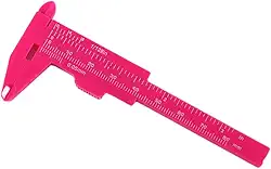 Ferramentas de Medição Paquímetro Vernier Novato Ferramentas de Maquiagem Portátil Design Deslizante Tatuagem Auxiliar Tordo (Rosa Vermelha)