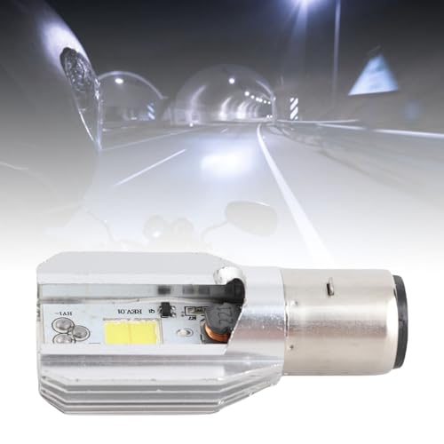 Ba20d Motocicleta Led, Blub High Low Beam Light COB Faro Brillante para Bombilla de Faro Ba20d Led Scooter Head Lamp