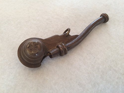 Shaheera Nautical Antique Finish Brass Boatswain Whistle-Bosun Call Pipe- Old Vintage Style