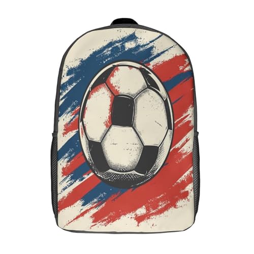 OOBAPZIIE Soccer Ball Mochilas Escolares Para Niños, Mochila Escolar Diseño 3D Con Mochila Infantil Para Colegio Deporte, Regalos Para Niños 17inch