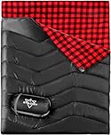 ETGLCOZY Double Sleeping Bag for Adults Camping, XL Queen Size 2 Person Sleeping Bags for All Season Hiking Backpacking RV Travel, Lightweight Waterproof for Cold Weather & Warm