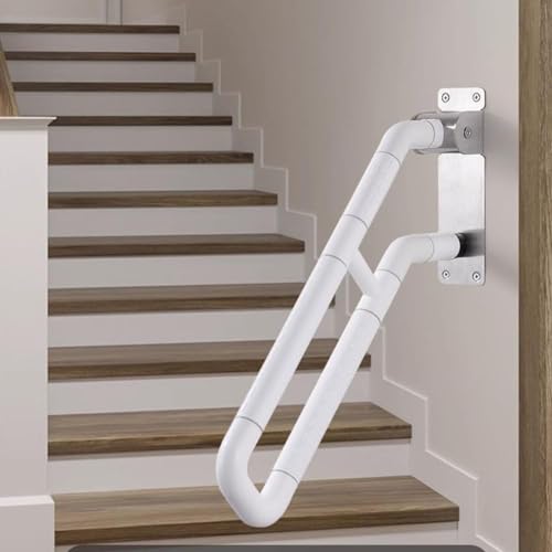 Wandstützgriff Klappbar,WC Safe Haltegriff,Handlauf Geländer für Toilette,Außentreppen,Veranden,Haltegriff Toilette Klappbar, für Behinderte,Senioren(Size:65cm)