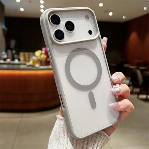 Coque antichoc iPhone 13 Pro gris avec étui magnétique de chargement sans fil