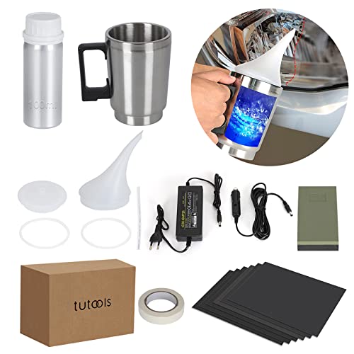 Tutools Headlight Repair Kit, Automobile Headlight Restoration Kits,Car Headlight Polish Repair Tool, Glass Scratch Repair Headlight Renovation #TOP2