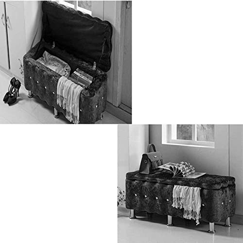 Tabouret d'extrémité de lit et coffre à chaussures au design raffiné - 6
