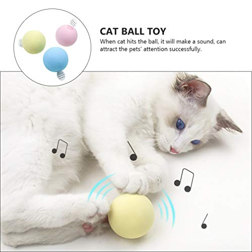 Balacoo 3 peças de brinquedo de espuma vinílica acetinada para gatos e gatos para ambientes internos