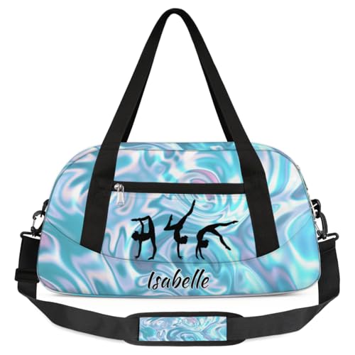 Personalized Dance Duffel Bag for Girls Custom Name Kids Dance Ballet Bag Waterproof Travel Sport Bag