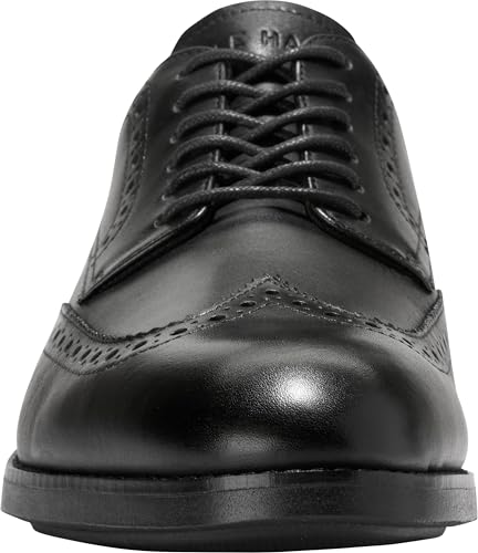 Cole Haan Cole Haan Men's Harmon Grand Wingtip Oxfords, Black/Black Water Proof, 9.5-M US