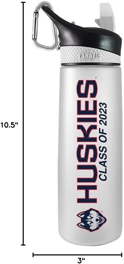 The Fanatic Group University of Connecticut Class of 2023 24 oz Frosted Sport Bottle - White