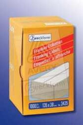Frankieretikett ZWE 3435 135x38mm 1000st doppelt