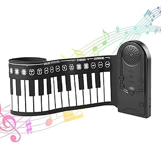 COMETX Piano à rouler à la main 49 touches pliable portable avec haut-parleur intégré pour adultes/débutants - Les Beatles, Paul McCartney, John Lennon, RIngo Starr, George Harrison COMETX Piano à rouler à la main 49 touches pliable portable avec haut-parleur intégré pour adultes/débutants – Image 6