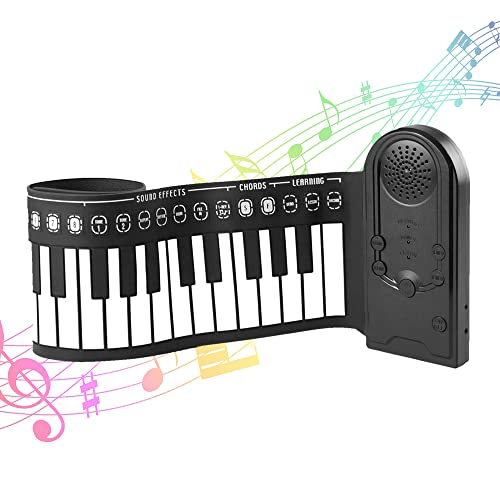 COMETX Piano à rouler à la main 49 touches pliable portable avec haut-parleur intégré pour adultes/débutants - Les Beatles, Paul McCartney, John Lennon, RIngo Starr, George Harrison COMETX Piano à rouler à la main 49 touches pliable portable avec haut-parleur intégré pour adultes/débutants – Image 7
