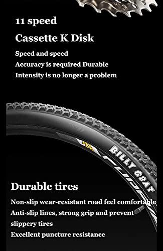 BaiHogi Profi-Rennrad, Mountainbike for Erwachsene/Mann/Teenager 33-Gang Off-Road-Aluminiumlegierung Ultrakörper Dual-Shock-Variable Speed Racing Scheibenbremse 26/29 Zoll große Reifen eines 26i – Bild 5