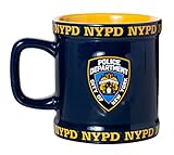 Police Department City of New York NYPD Kaffeetasse, 340 ml, Souvenir, Blau und Gold