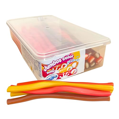 MUNDIDOLÇ Jumbos. Chuches Acidas. 30 Unidades de Sabor. Golosinas y Chucherias. Gominolas Cumpleaños y Halloween (Helado)