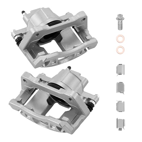 BDFHYK 2pcs Front Disc Brake Caliper Assembly with Bracket Compatible