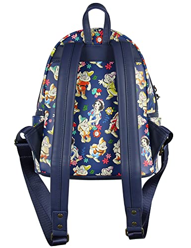 Loungefly Disney Snow White And The Six Dwarfs Floral Watercolor Allover Print Mini Backpack #TOP2