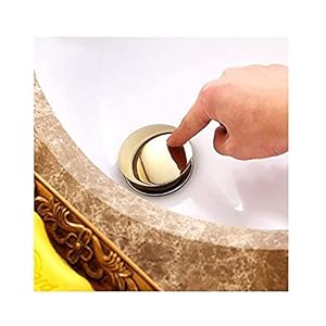 Emartt Full Thread Waste Coupling for Wash Basin in Gold Color | Full Threaded Pop Up Waste Coupling | Sink Waste Coupling | Waste/Drainer Coupling 3 Inch