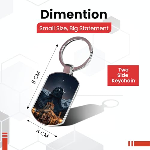 Image of Stylish Metal Keychains with Permanent Glossy Print - Inspirational Quotes & Spiritual Designs - Perfect Key chains for loved ones, Personal Use, Gifts & Return Gifts