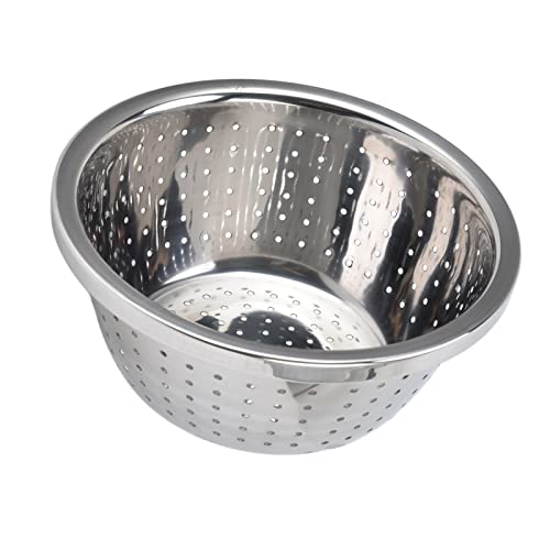 Zerodis Lavandería Basket with Stainless Steel Oxide Trunk for Silver Kitchen, Drainage Holes for Faster Drainage, Multifunctional Rice Sieve, Safe Dishwasher (18cm)