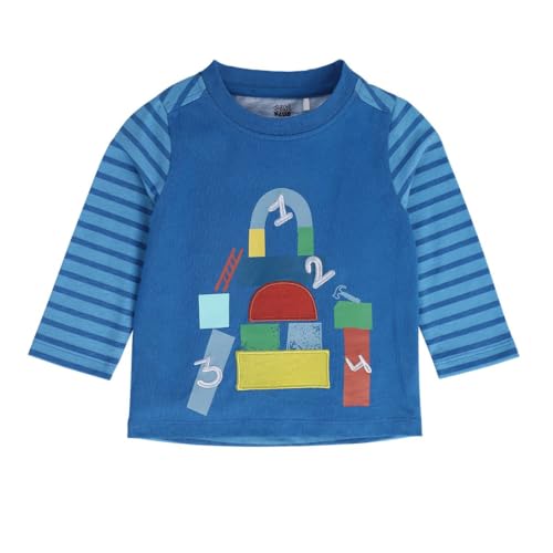 Image of miniklub Baby Collar Long Sleeve Knitted Cotton T-Shirt (Grey /Yellow Color)