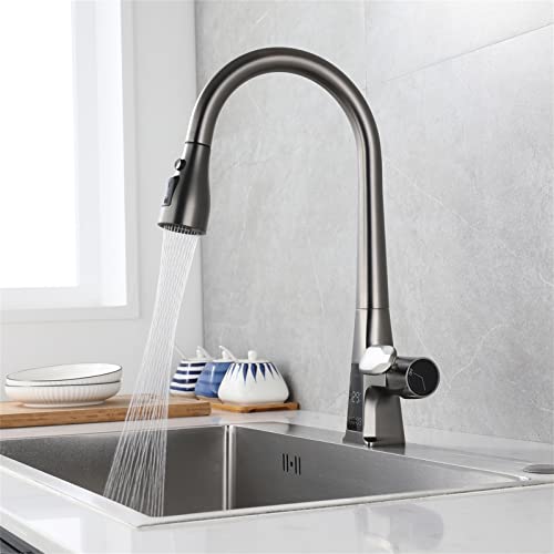 Grifo de cocina extraíble monomando con sensor inteligente y doble función de agua fría y caliente 5