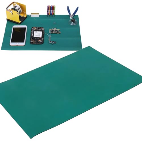 ESD Anti Static Watch Mat, 15.7 x 11.8 x 0.08inches Anti Static Blanket Desktop Mat,Heat Immune Rubber Electrostatic Pads ESD Protection for Tablet PC Phone Circuit Board Repair