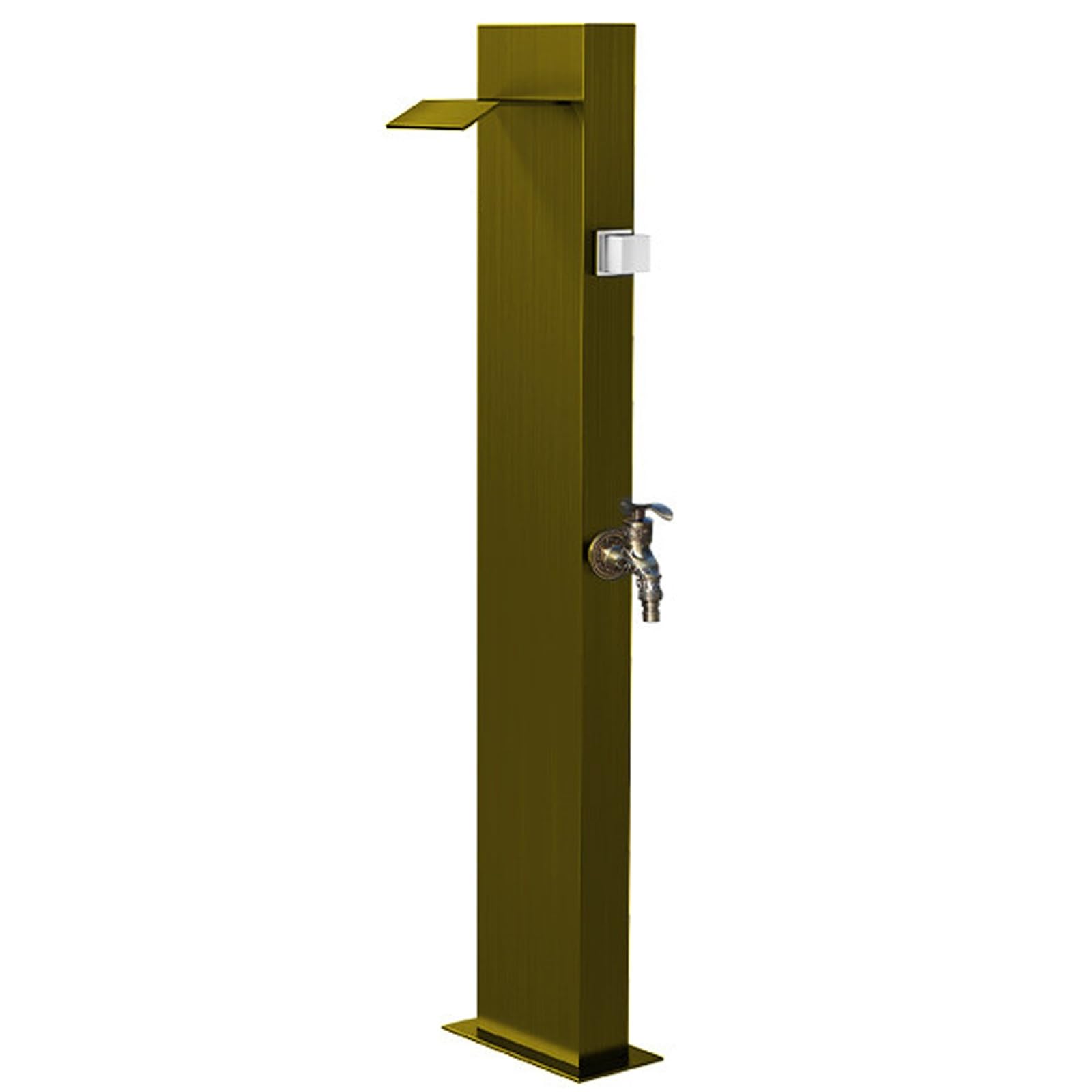 Yangllyj Bronze 304 Stainless Steel Outdoor Garden Water Column, Frost Proof Yard Hydrant With Side Waterfall Outle For Backyard Patio